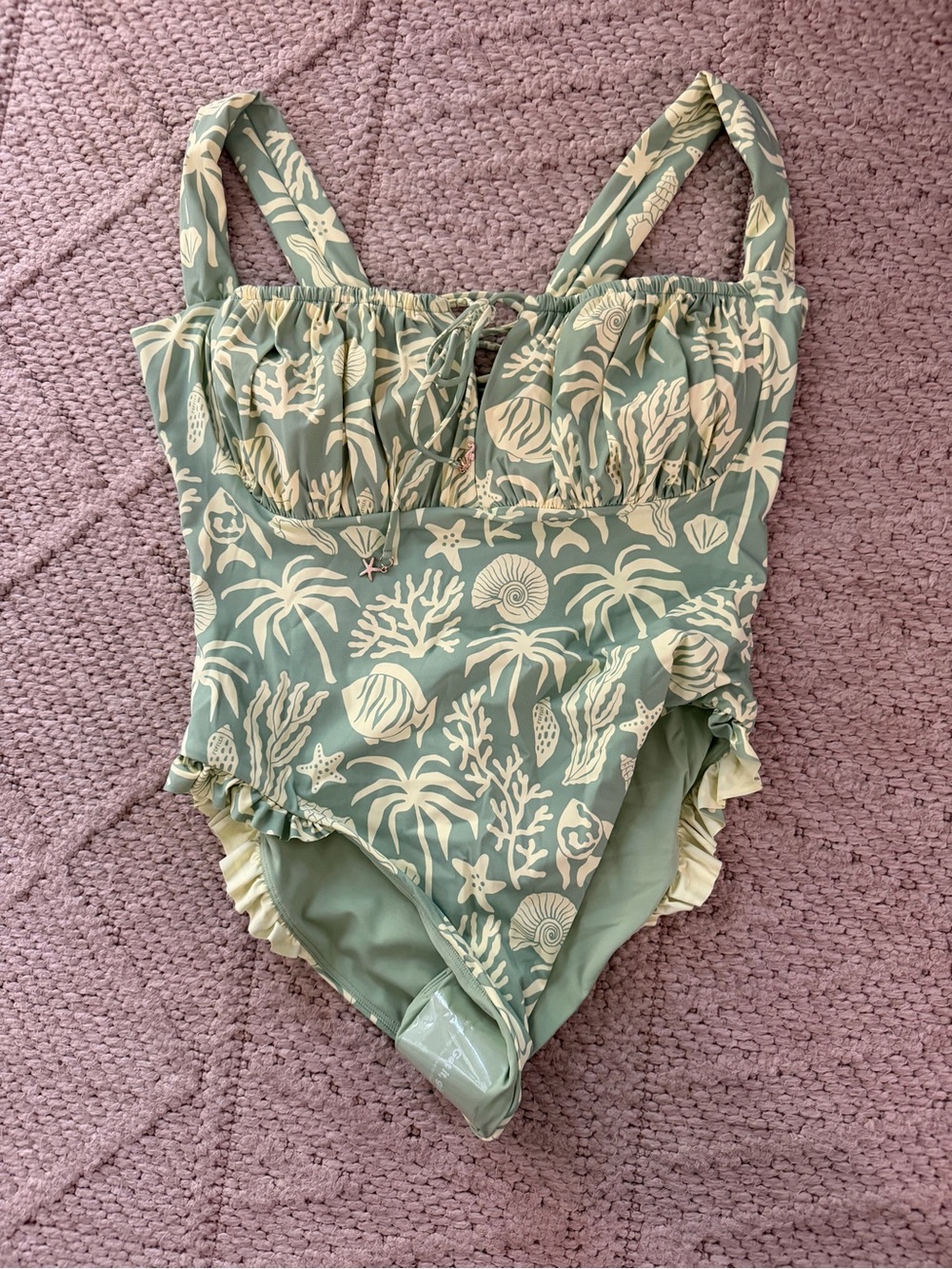 Popflex Sea Maiden Ruffle One Piece- Coral Coast